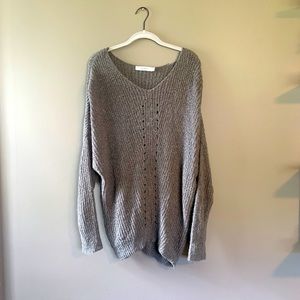Cozy gray oversized sweater